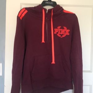 Burgundy and orange hoodie